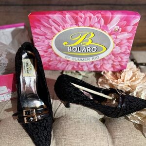 Women's Black Lace Heels 👠